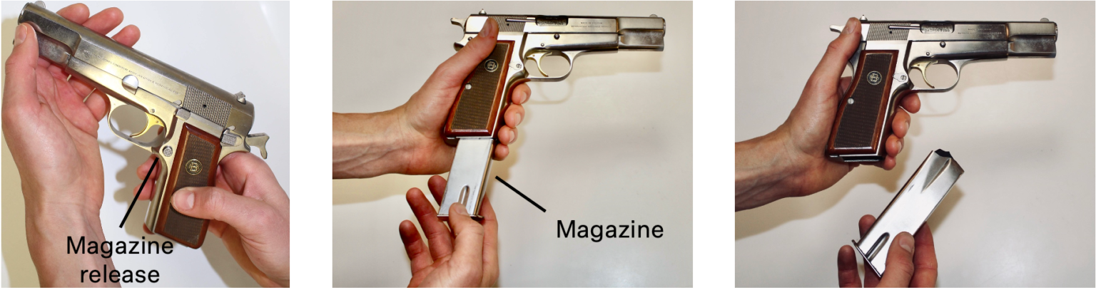 a pistol's magazine release mechanism